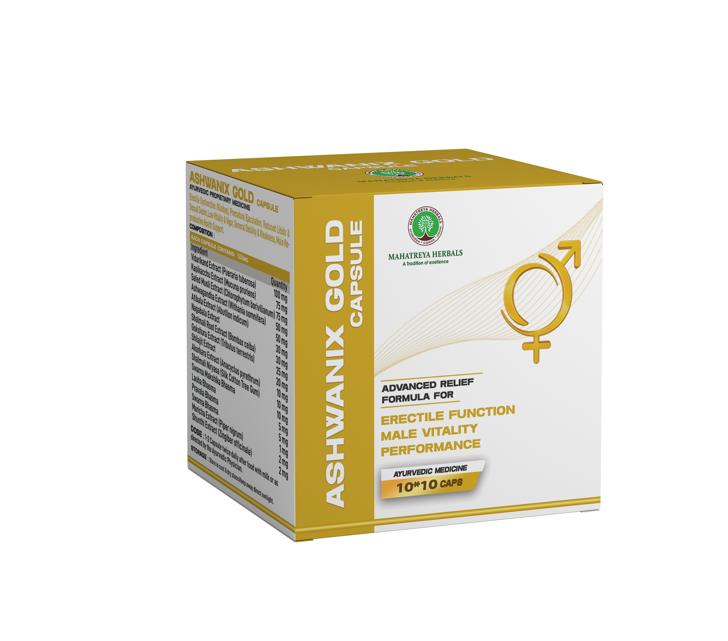 Ashwanix gold caps